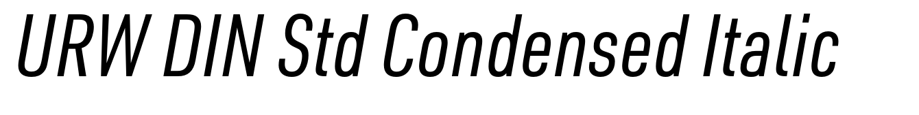 URW DIN Std Condensed Italic